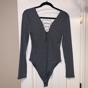 NWT Grey Bodysuit